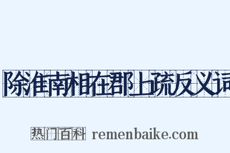 除淮南相在郡上疏反义词是什么意思的图片